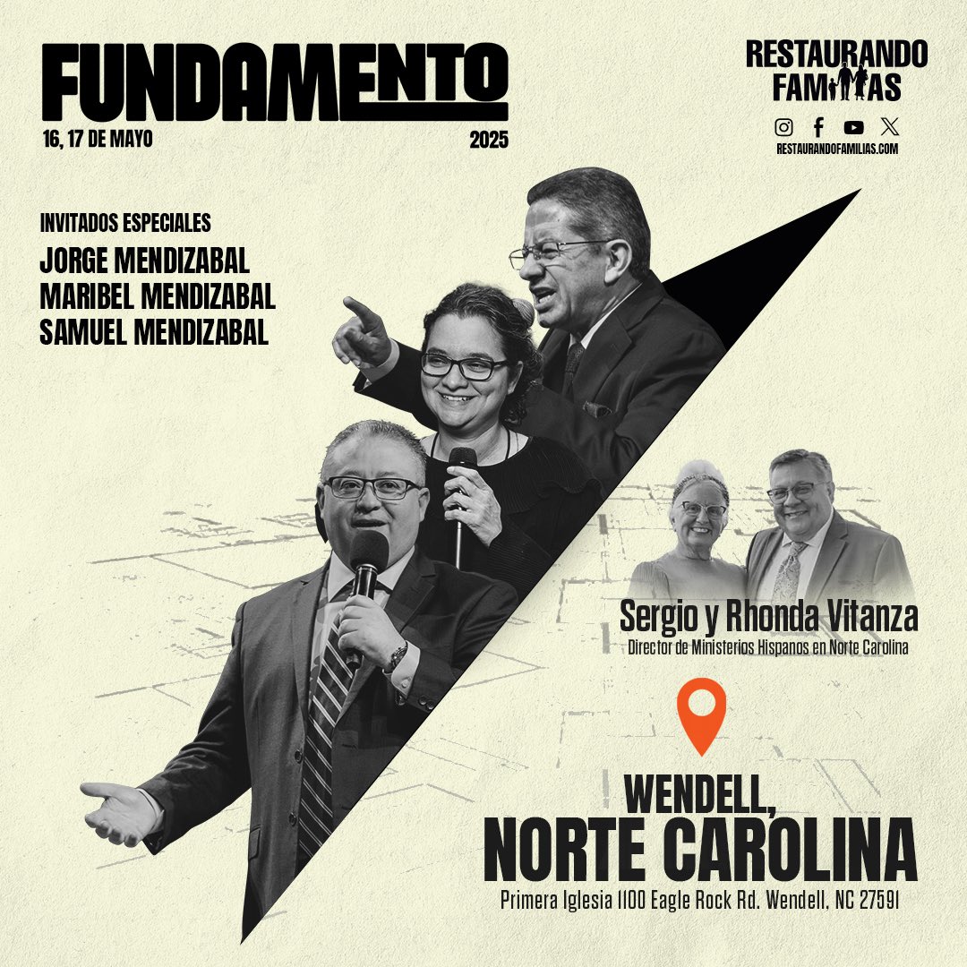 Conténtos de informarles que el Distrito de Norte Carolina aprobó RF a nivel distrital. Agradecemos al director de ministerios hispanos, el Pastor Sergio Vitanza, su esposa Hna. Rhonda Y toda su iglesia por el trabajo que estan haciendo.

Tendremos el grupo de alabanza de RF.