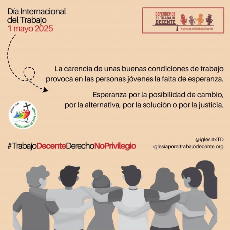 Desde <a href="/IglesiaxTD/">Iglesia x el Trabajo Decente #1mayo</a> reclamamos a las Instituciones Públicas y a la sociedad escucha para entender la precariedad laboral, la falta de acceso a la vivienda o la problemática para conseguir estabilidad vital o emocional. Trabajar ya no es suficiente #TrabajoDecenteDerechoNoPrivilegio