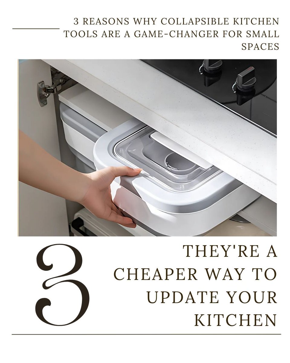 dazzleree's tweet image. Maximize your kitchen space without breaking the bank! Collapsible tools save room, fit anywhere, and give your space a modern upgrade—on a budget.
amazon.com/DAZZLEREE-Coll…
#SmallKitchenSolutions #CollapsibleKitchenTools #nyc #Dazzleree