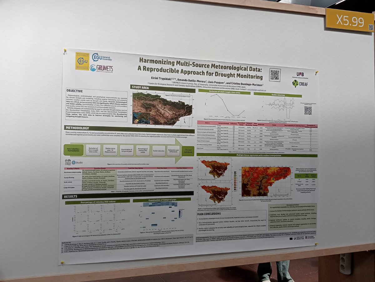 GRUMETS (@grumets_uab) on Twitter photo Science in a nutshell at #EGU25. This work is part of the <a href="/EarthMonitorOrg/">Open-Earth-Monitor project</a> project and shows a reproducible methodology for an improved drought monitoring using multi-source meteorological data.
Take a look! 👀👇 Science in a nutshell at #EGU25. This work is part of the <a href="/EarthMonitorOrg/">Open-Earth-Monitor project</a> project and shows a reproducible methodology for an improved drought monitoring using multi-source meteorological data.
Take a look! 👀👇
