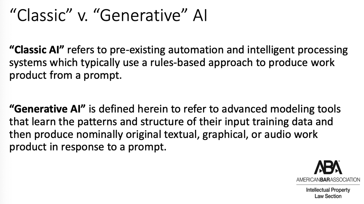 There is a significant difference between "classic" AI and "generative" AI. #IPLSpring25