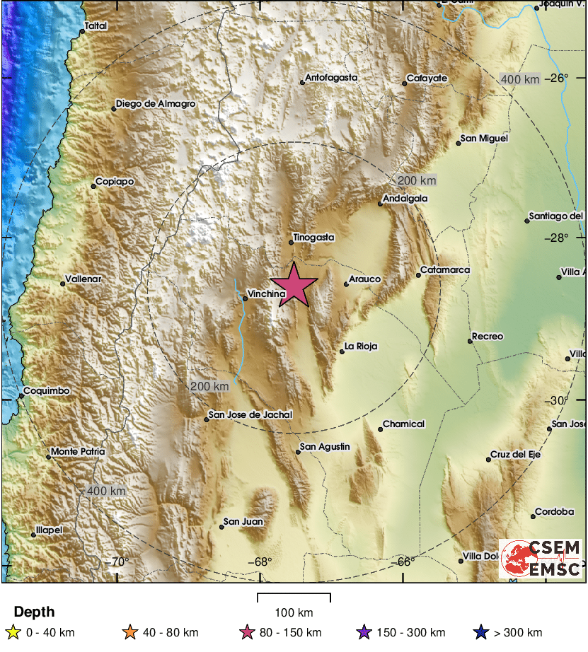 LastQuake's tweet photo. ⚠Preliminary info: #earthquake (#sismo) about 60 km NW of #Chilecito (#Argentina) 3 min ago (local time 13:04:56)❗MAGNITUDE NOT AVAILABLE YET❗Updates at:
📱https://t.co/QMSpuj6Z2H
🌐https://t.co/AXvOM7I4Th
🖥https://t.co/wPtMW5ND1t https://t.co/OM28h6grDR