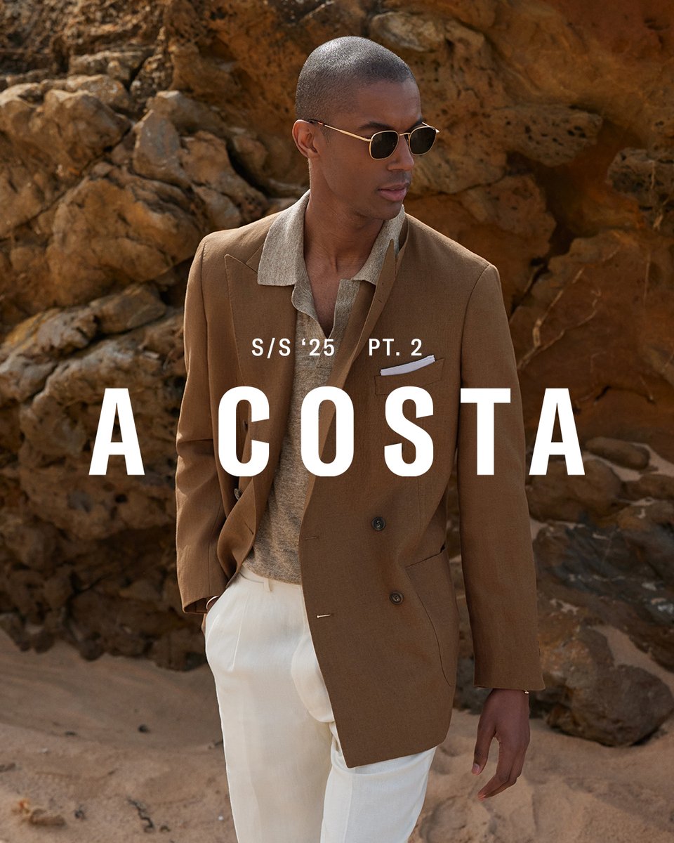 Presenting A COSTA: Part 2 of our new Spring/Summer '25 collection.

The earthy tones of the Portuguese seaside, coaxed softly into sartorial details—effortlessly elevated for days in the sun.

Now available online and in-store.

Explore the collection here: