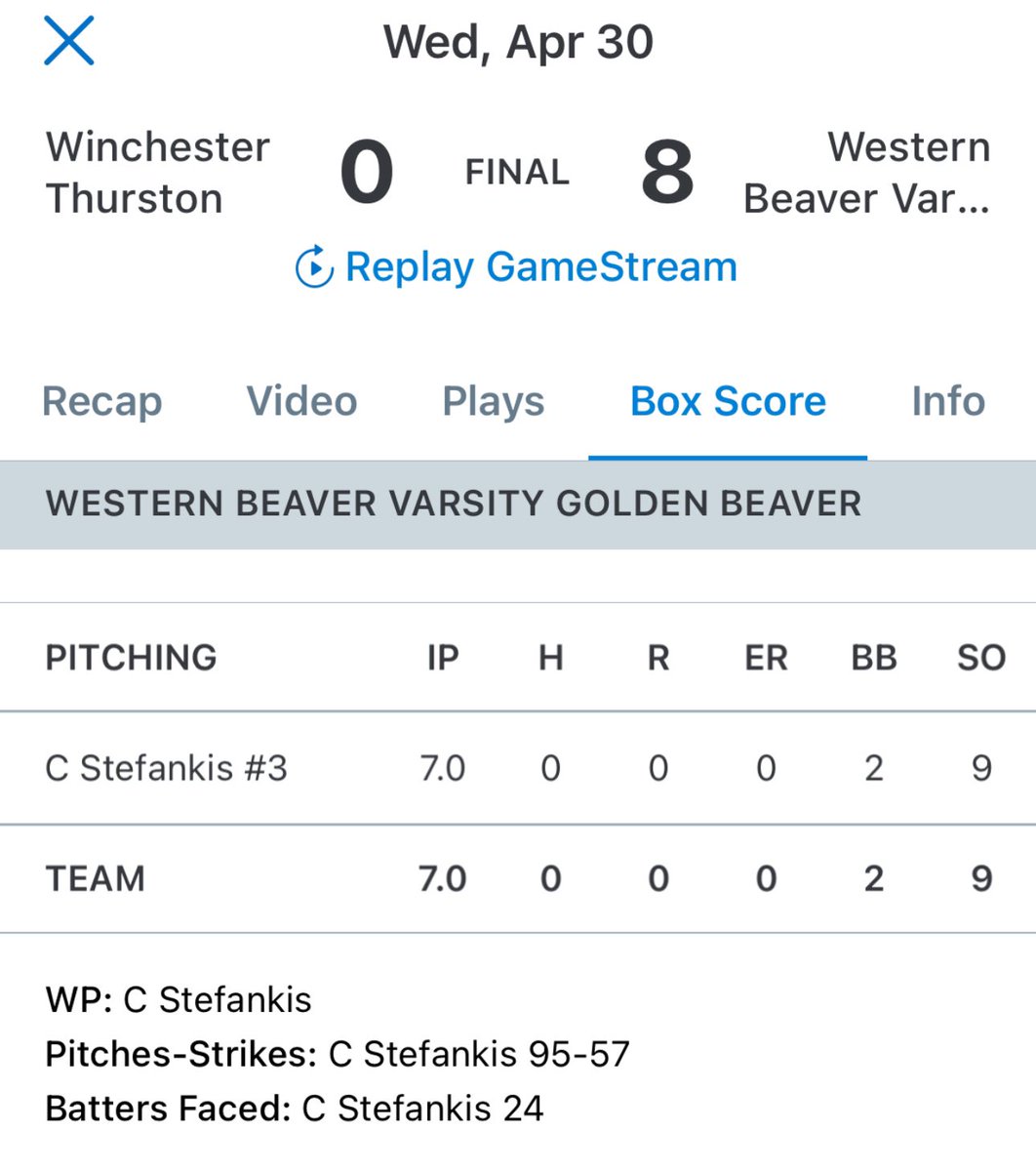 PghDawgs's tweet image. Pretty good Wednesday when two Dawgs pitchers throw No Hitters for their HS teams!!!
•2026 RHP @c_stefanakis 
(Western Beaver)
7ip 0R 0H 2BB 9K

•2026 LHP @SylusHyde 
@ICHS_Baseball 
7ip 0R 0H 3BB 9K
#dawgsfamily #dawgsarms #compete #areyounext