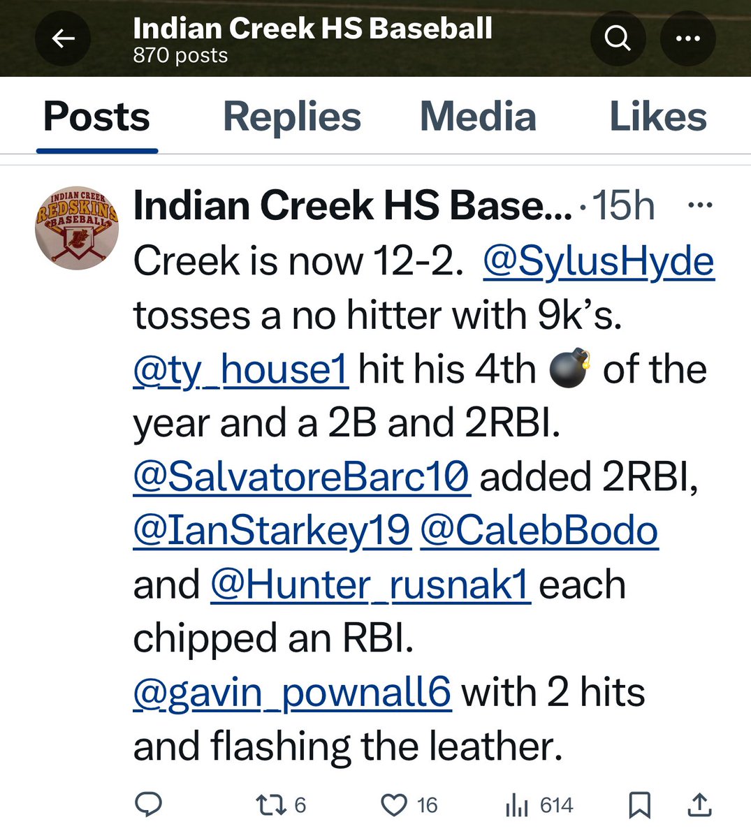 PghDawgs's tweet image. Pretty good Wednesday when two Dawgs pitchers throw No Hitters for their HS teams!!!
•2026 RHP @c_stefanakis 
(Western Beaver)
7ip 0R 0H 2BB 9K

•2026 LHP @SylusHyde 
@ICHS_Baseball 
7ip 0R 0H 3BB 9K
#dawgsfamily #dawgsarms #compete #areyounext