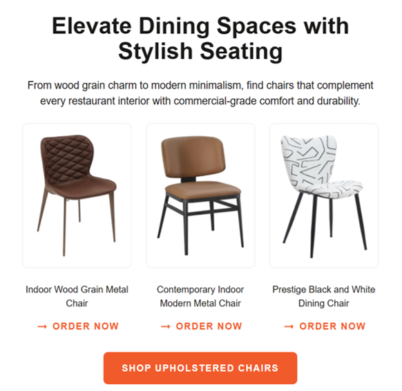 RestFurnPlus's tweet image. Check out this week's newsletter featuring tips on how to make your restaurant more social media friendly, upholstered chairs, laminate table tops, service stations and more.
mailchi.mp/2d445086daaa/c…