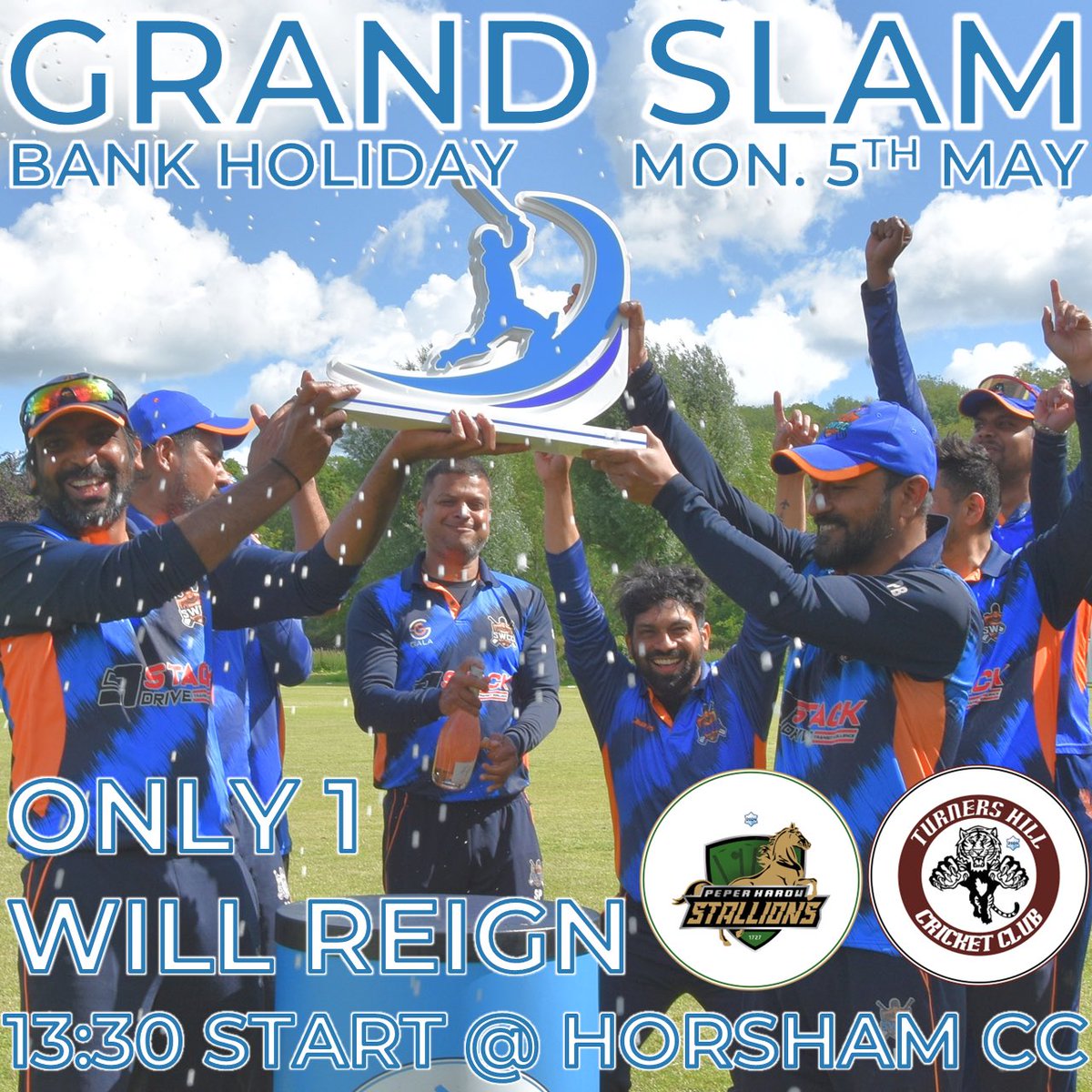Surrey Slam (@surreyslam) on Twitter photo MEN’S GRAND SLAM
The Slam season opener is this Monday with the Men’s Grand Slam at <a href="/HorshamSports/">Horsham Sports Club</a> where each county’s champion is in play.
<a href="/Kemptoncricket/">Kempton Cricket Club</a> , <a href="/SlinfoldCC/">Slinfold Cricket Club</a> & Southampton Community contest the Cup, whilst <a href="/peperharowcc1/">Peper Harow CC</a> and <a href="/THCC_Tigers/">Turners Hill CC</a> battle in the Shield. MEN’S GRAND SLAM
The Slam season opener is this Monday with the Men’s Grand Slam at <a href="/HorshamSports/">Horsham Sports Club</a> where each county’s champion is in play.
<a href="/Kemptoncricket/">Kempton Cricket Club</a> , <a href="/SlinfoldCC/">Slinfold Cricket Club</a> & Southampton Community contest the Cup, whilst <a href="/peperharowcc1/">Peper Harow CC</a> and <a href="/THCC_Tigers/">Turners Hill CC</a> battle in the Shield.