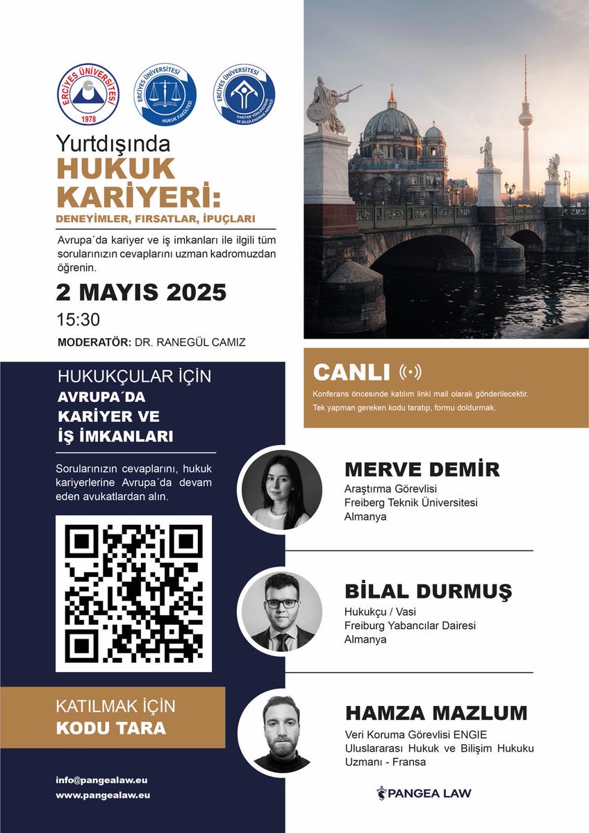 Bilal D (@bilald09) on Twitter photo Yurtdisinda hukuk kariyeri konulu söyleşimize davetlisiniz...
📌 Online
🗓️ 02.05.2025
⏰ 15.30 (TSI)
Baglanti Linki için
1. <a href="/pangealaweu/">Pangea Law</a> hesabını takip et
2. DM gönder
3. Bağlantı linki mesaj kutuna gelsin. Yurtdisinda hukuk kariyeri konulu söyleşimize davetlisiniz...
📌 Online
🗓️ 02.05.2025
⏰ 15.30 (TSI)
Baglanti Linki için
1. <a href="/pangealaweu/">Pangea Law</a> hesabını takip et
2. DM gönder
3. Bağlantı linki mesaj kutuna gelsin.