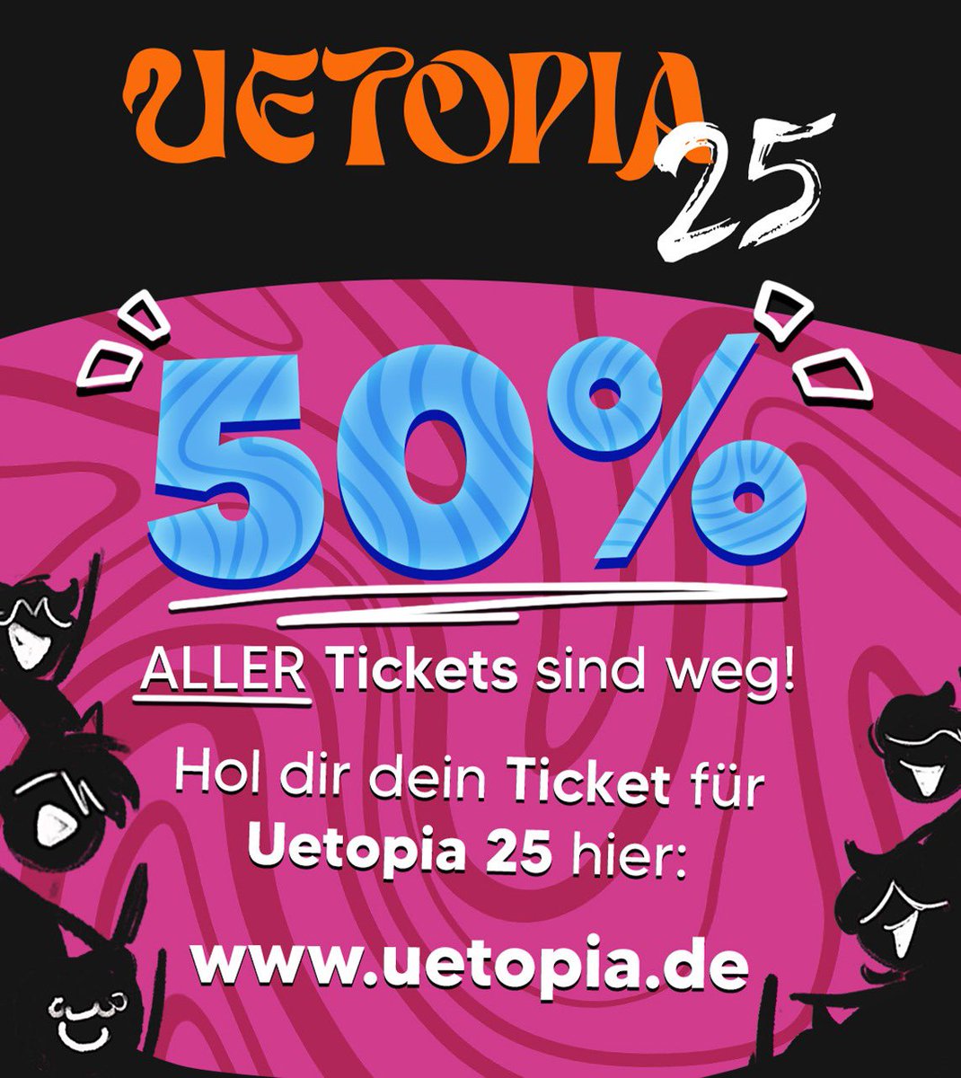 UETOPIA TICKETS SIND LIVE!

UND ÜBER 50% NACH VIER STUNDEN SCHON WEG 🫣

uetopia.de