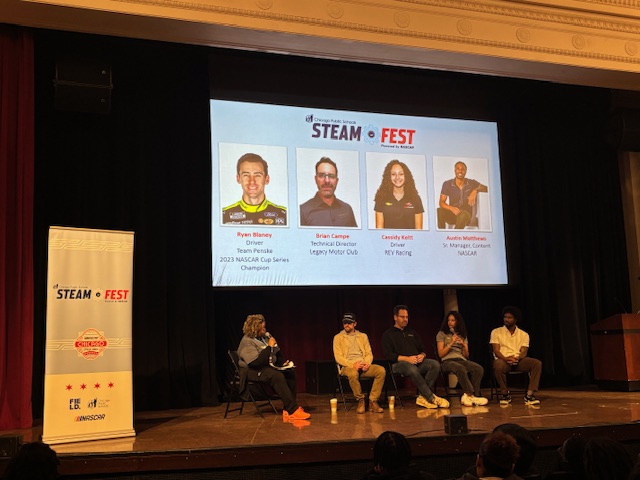 .<a href="/CassidyKeitt/">Cassidy Keitt</a> is inspiring young minds today at STEAM FEST powered by <a href="/NASCAR/">NASCAR</a> in partnership with <a href="/ChiPubSchools/">CPS - Chicago Public Schools</a>. This career panel is taking place in celebration of the upcoming <a href="/NASCARChicago/">NASCAR Chicago Street Race</a> Street Race and STEAM challenge finals. Keitt shared the stage with Brian Campe,