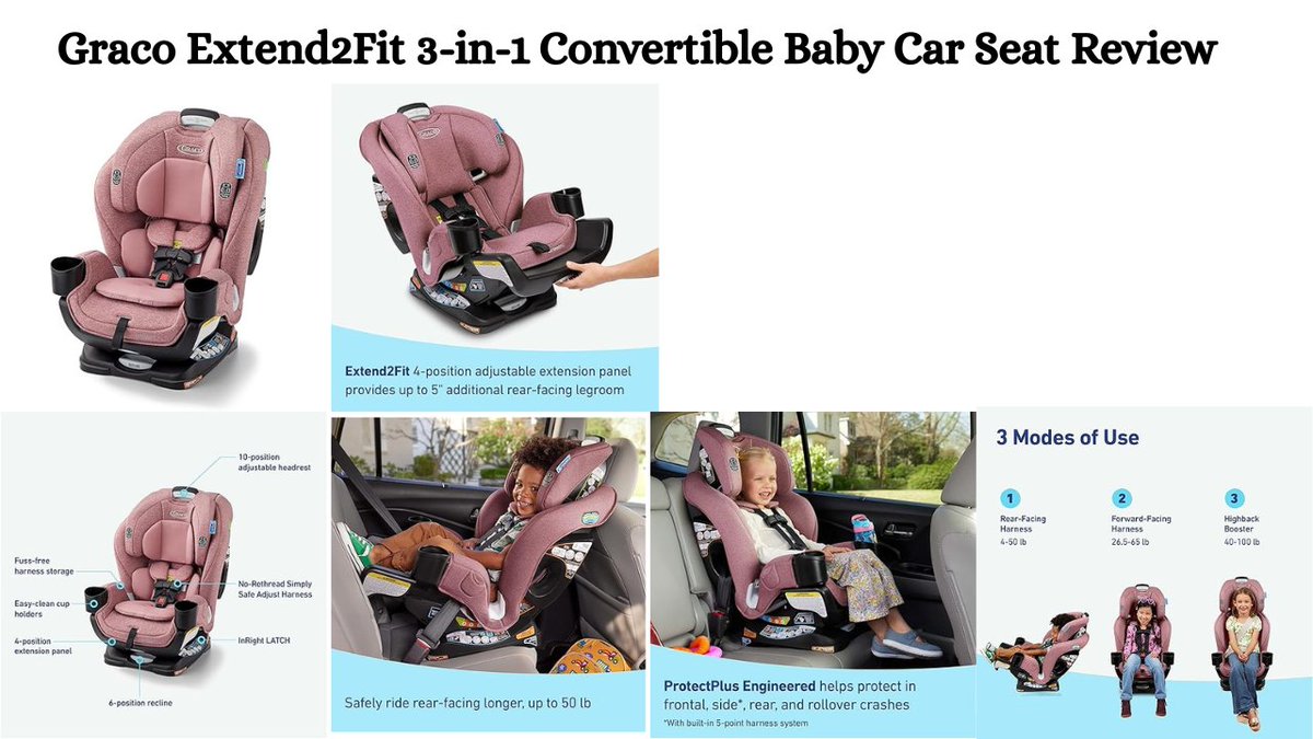 TeachTusha25905's tweet photo. Welcome to my Graco Extend2Fit 3-in-1 Convertible Baby Car Seat Review. The Graco Extend2Fit 3-in-1 Convertible Car Seat is a popular choice among parents seeking a safe, long-lasting, and comfortable car seat
Read more:https://t.co/jJ1zqq4Uqb https://t.co/cvL91ON7o6