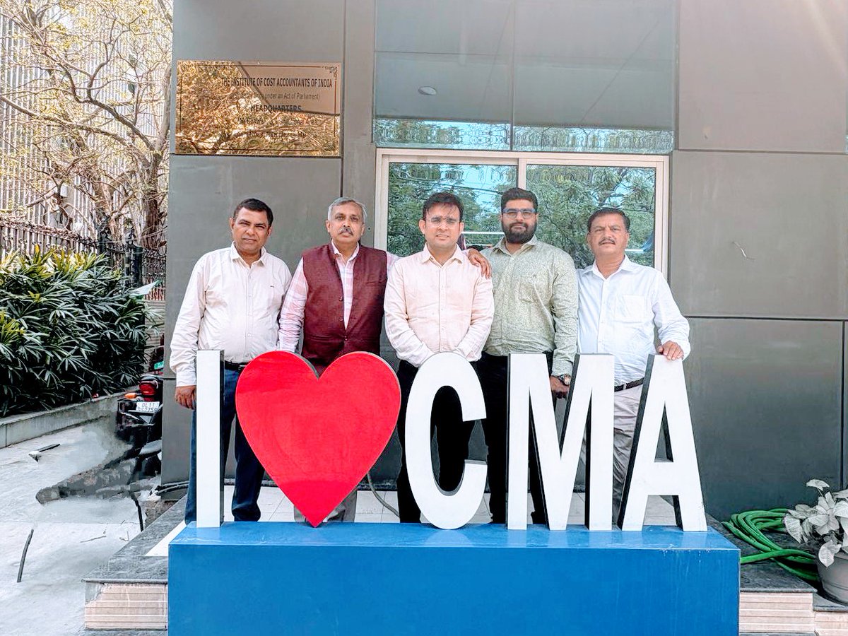 CMA Navneet Kumar Jain (@navneetic) on Twitter photo #CMA <a href="/ICMAICMA/">The Institute of Cost Accountants of India</a>
#icmai #cmastudents
Our First Day at ICMAI’s Delhi Headquarters 🎉
Beneath the new board proudly announcing "Headquarters," we felt an incredible sense of achievement and fulfillment.
Heartfelt thanks to all the CMAs and students who made this possible. 🙏✨ #CMA <a href="/ICMAICMA/">The Institute of Cost Accountants of India</a>
#icmai #cmastudents
Our First Day at ICMAI’s Delhi Headquarters 🎉
Beneath the new board proudly announcing "Headquarters," we felt an incredible sense of achievement and fulfillment.
Heartfelt thanks to all the CMAs and students who made this possible. 🙏✨