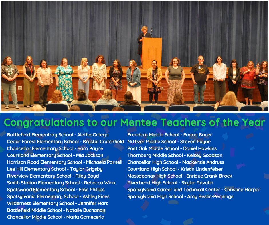 Congratulations to our Mentor and Mentee Teachers of the Year! Your dedication, support, and commitment to education make a lasting impact on our students and school community. Thank you for leading with passion, inspiring growth, and helping each other succeed.#WeAreSpotsy