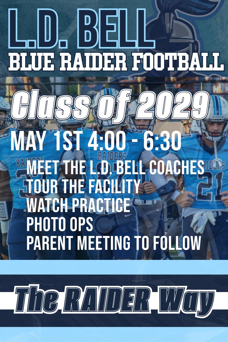 Big night tonight!  Cant wait for the CO29 to be on campus as well as all of our Blue Raider Parents!  Come watch practice and stay for #BlueRaider101 #TheRaiderWay #BELLieve