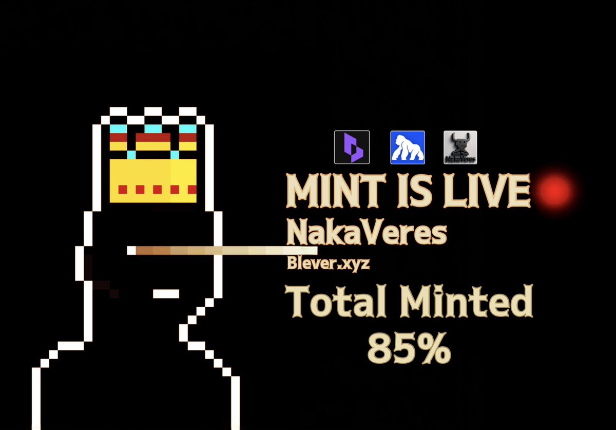 🚀 The NakaVeres project has hit 85%… Success is within reach! 🚀
🔥 We’ve broken through the crucial phase—and opportunities are vanishing fast!
🎨 Seize the moment to own this stunning, one-of-a-kind art before it’s gone!

🔗 app.blever.xyz/drops/nakaveres

Dc :