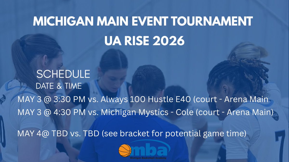Jenna McCloud (@coachwoodybball) on Twitter photo Catch us this weekend at Grand Valley for the Michigan main event tournament!
<a href="/pgh_Danyle/">PrepGirlsHoopsDanyle</a> <a href="/PGHMichigan/">Prep Girls Hoops Michigan</a> <a href="/CoachEvanBell/">Evan Bell</a> <a href="/MichHSBball/">Mich HS Bball</a> <a href="/woodrow49877/">Addison Woodrow</a> <a href="/annika_drolema8/">Annika Drolema</a> <a href="/Morgan4andres/">Morgan A</a> <a href="/mileyvasquezz/">Miley Vasquez</a> <a href="/ReedMaycee/">Maycee Reed</a> <a href="/AlexandraB00013/">Alexandra Botbyl</a> <a href="/NatHawks1/">Natalia Hawks</a> <a href="/MeredithHelmus/">Meredith Helmus</a> <a href="/JaniahM7/">Janiah Martin</a> <a href="/M_B_A_Bball/">MBA Basketball</a> Catch us this weekend at Grand Valley for the Michigan main event tournament!
<a href="/pgh_Danyle/">PrepGirlsHoopsDanyle</a> <a href="/PGHMichigan/">Prep Girls Hoops Michigan</a> <a href="/CoachEvanBell/">Evan Bell</a> <a href="/MichHSBball/">Mich HS Bball</a> <a href="/woodrow49877/">Addison Woodrow</a> <a href="/annika_drolema8/">Annika Drolema</a> <a href="/Morgan4andres/">Morgan A</a> <a href="/mileyvasquezz/">Miley Vasquez</a> <a href="/ReedMaycee/">Maycee Reed</a> <a href="/AlexandraB00013/">Alexandra Botbyl</a> <a href="/NatHawks1/">Natalia Hawks</a> <a href="/MeredithHelmus/">Meredith Helmus</a> <a href="/JaniahM7/">Janiah Martin</a> <a href="/M_B_A_Bball/">MBA Basketball</a>
