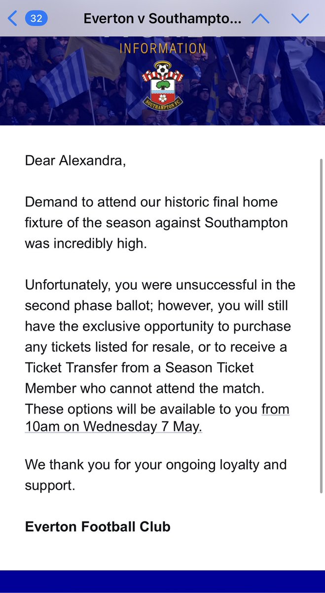 allreecex's tweet photo. The email I was expecting 🥺😣 holding onto every hope I get lucky.. Everton friends hola if you hear of any!! 🥲🤞🏼 https://t.co/0Gw96YVfcG