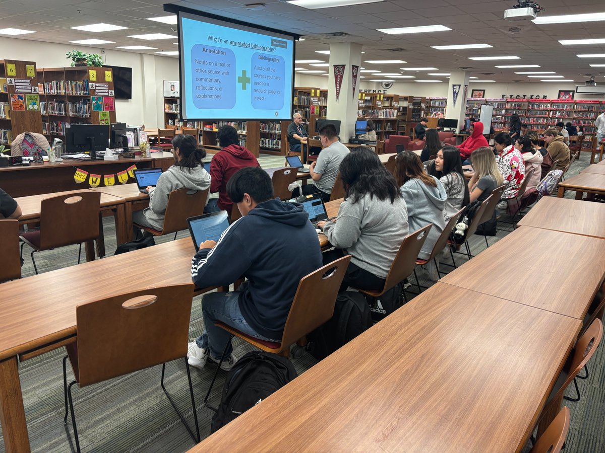 NGHS Library (@ngraiderlibrary) on Twitter photo Collaborated w/ Dr. King & Ms. Corbin on an annotated bibliography assignment for E4 to help students learn college-level research skills! Students finding articles over 1984 & surveillance using <a href="/galecengage/">Gale Cengage</a> Academic Onefile & practicing creating MLA citations <a href="/NGHS_Raiders/">North Garland HS</a> Collaborated w/ Dr. King & Ms. Corbin on an annotated bibliography assignment for E4 to help students learn college-level research skills! Students finding articles over 1984 & surveillance using <a href="/galecengage/">Gale Cengage</a> Academic Onefile & practicing creating MLA citations <a href="/NGHS_Raiders/">North Garland HS</a>
