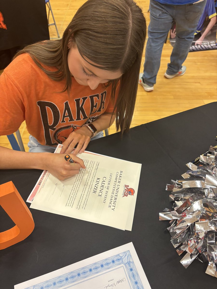 It’s official, Cadence has signed and is dancing next year at Baker University.