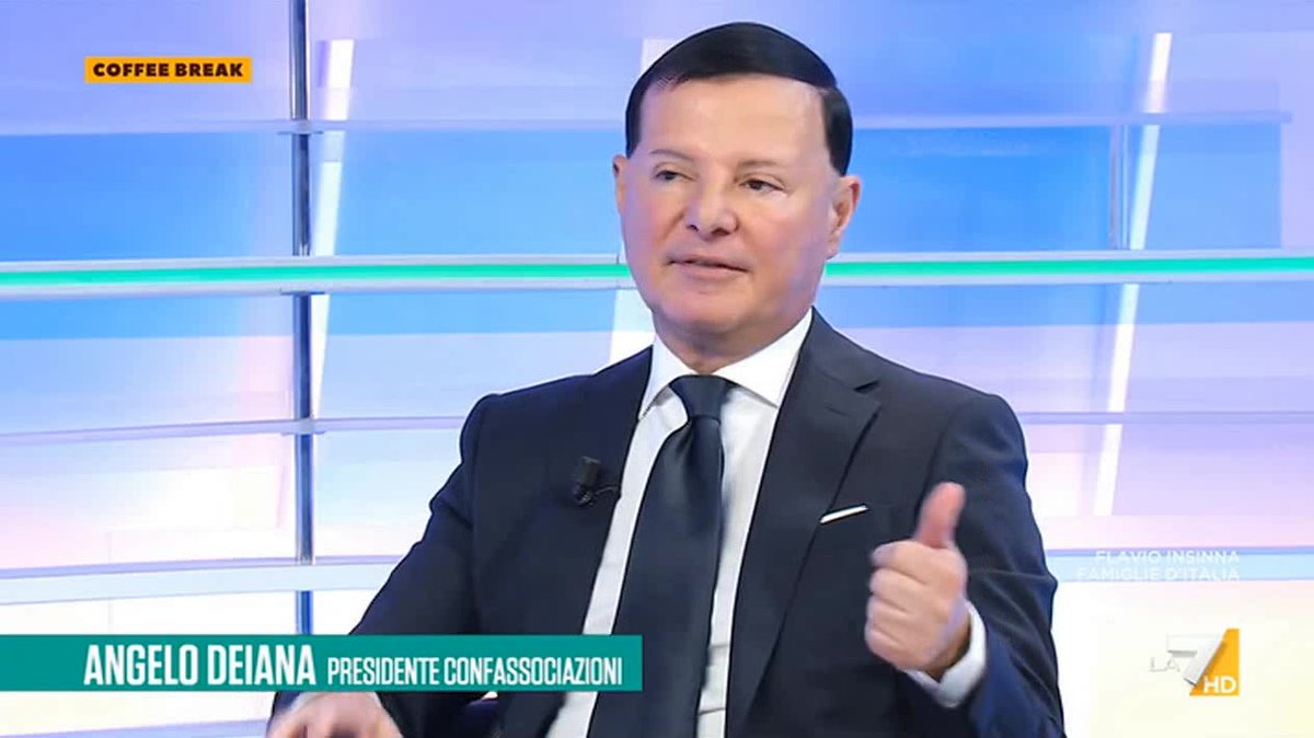 AngeloDeianaTW's tweet photo. Ecco i miei #interventi di #oggi a @CoffeeBreakLa7 su #primomaggio #salario #italia #imprese #lavoro #PNRR #Distretti #RearmEurope #sostituzione #tecnologica #Trump #DaziUSA #pilusa. Da #sentire
https://t.co/JIz8JCTrcG
#Confassociazioni #laretedellereti #IlGrandeGioco https://t.co/RaNWlf4ZSb