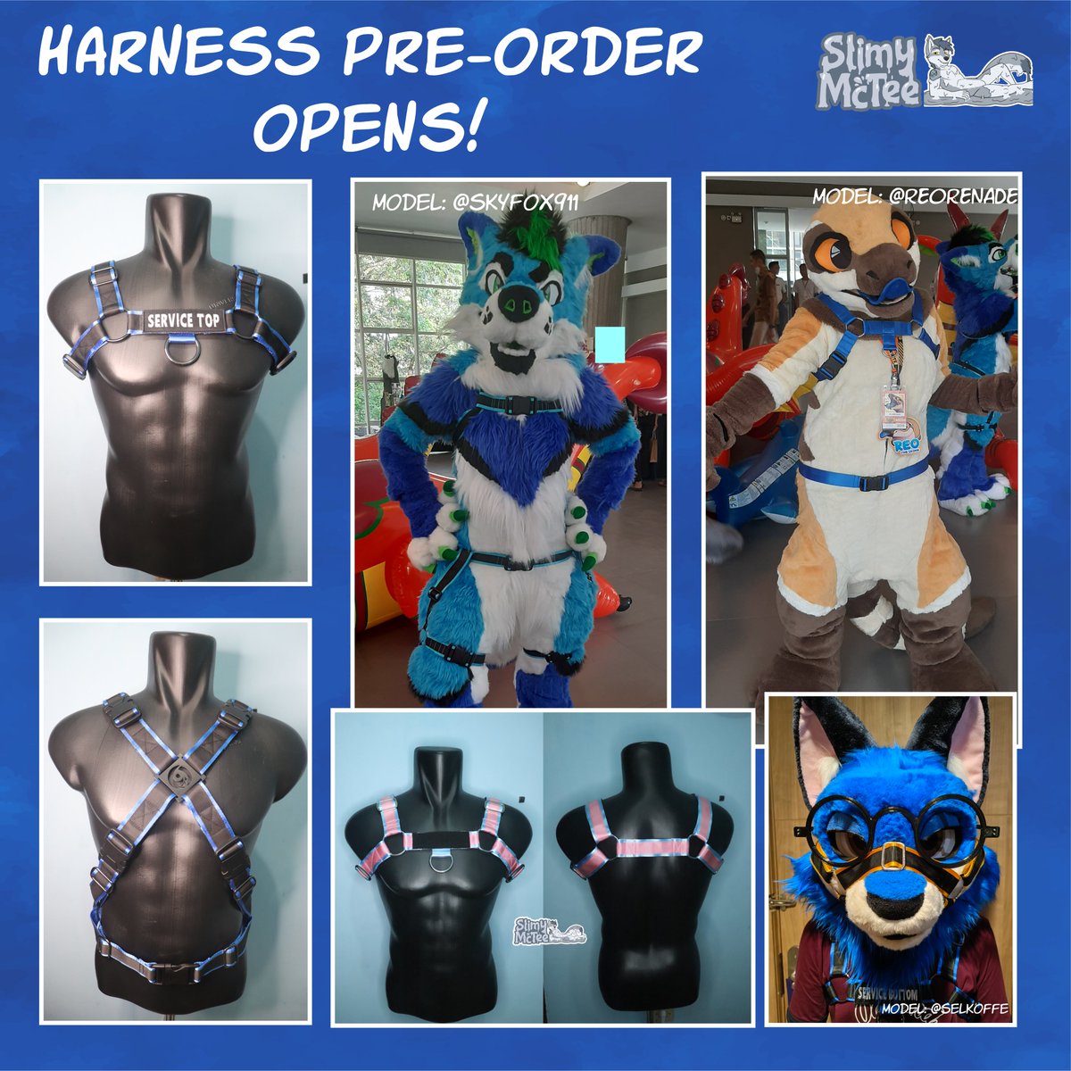 ⛓️ Harness Pre-order opens for SIAMPAWS, LIFC and IWAG 2025!!!  

🛒 Currently open pre-order for: 🛒
- Harness
- Collar
- Cuffs
- Muzzle
- Leash
- Velcro patch

 ❗️Limited 5 slots for SIAMPAWS and LIFC each

Form and catalogue:  forms.gle/e19oZsC944mdZL…

Contact me for more info!