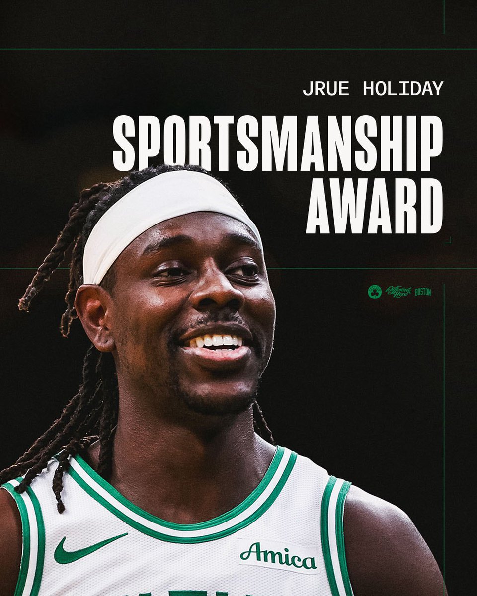 Congrats Jrue on winning the NBA Sportsmanship Award 👏🏾