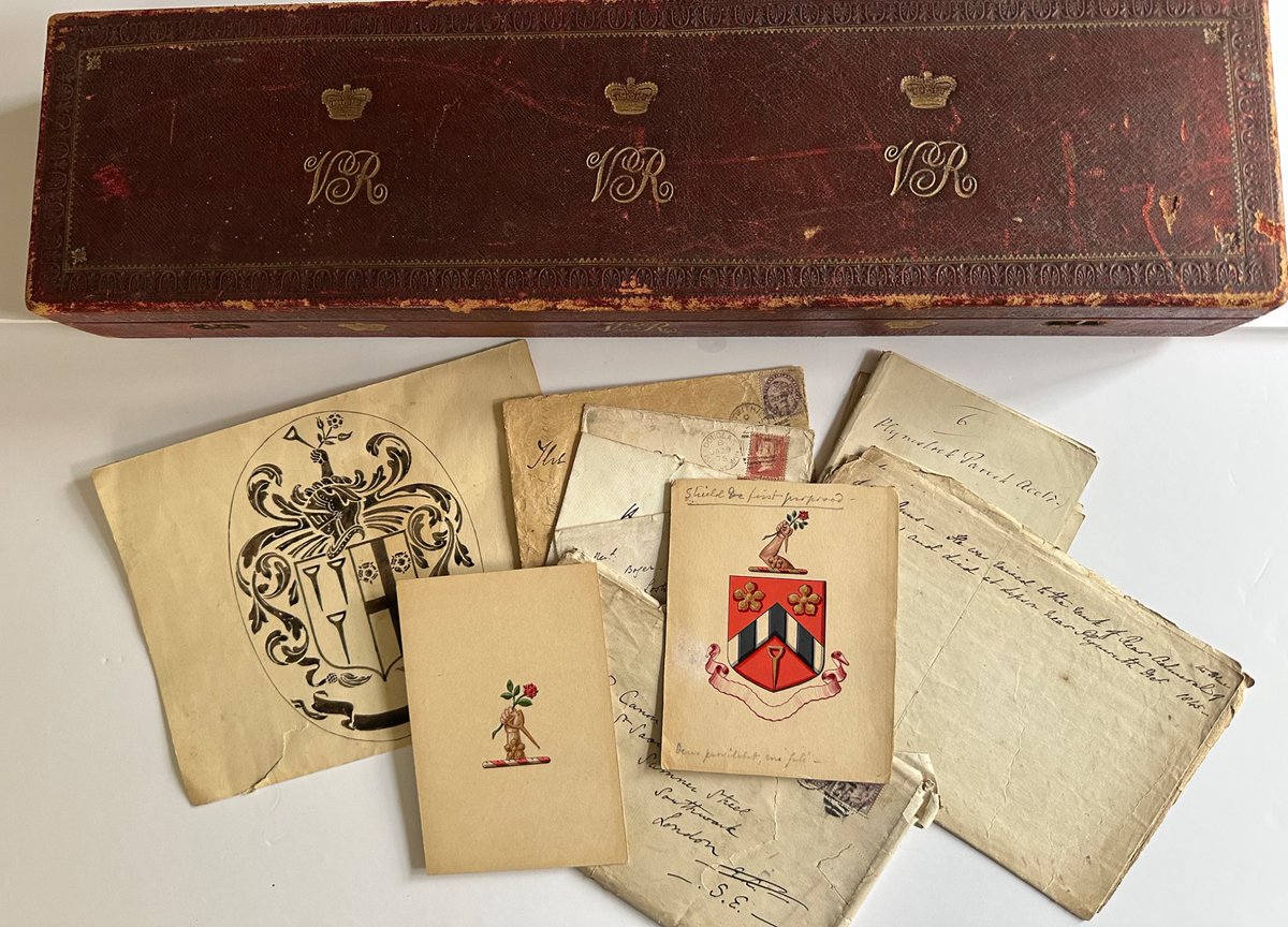 StephenRench's tweet photo. Grant of arms in 1893 to Edmund Boger Head Master at Queen Elizabeth’s Grammar School Southwark and Honorary Canon at Rochester Cathedral.
In the original box with a small amount of related paperwork
On their way to the @pbfaorg Market Harborough Book Fair this Saturday May 3rd https://t.co/kVkTTYjFD7