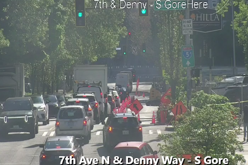 Denny Way的预定道路工作阻止了Westlake Ave和Dexter