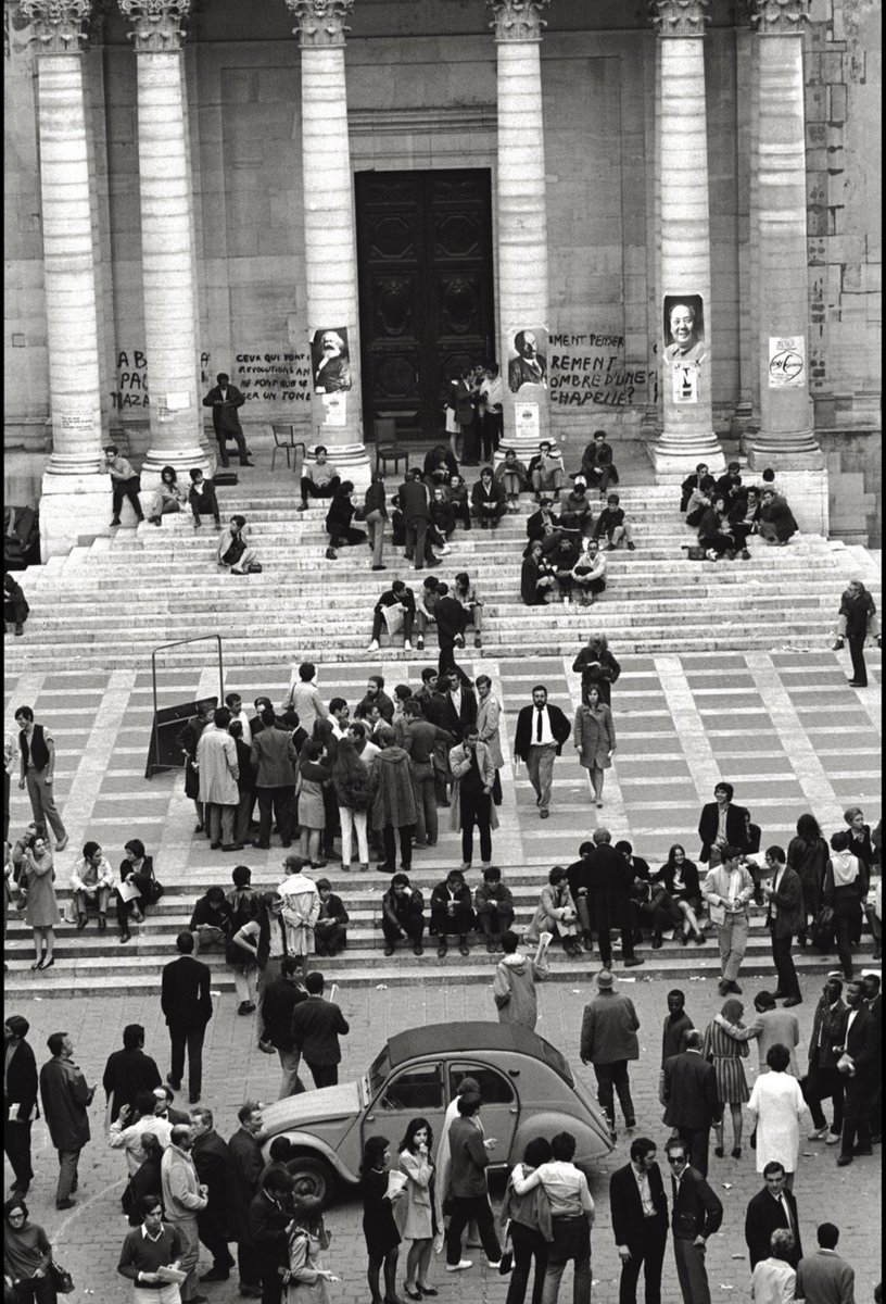 Entrance to the Sorbonne, in Paris, on May 30, 1968, during a weeks-long student occupation of the university