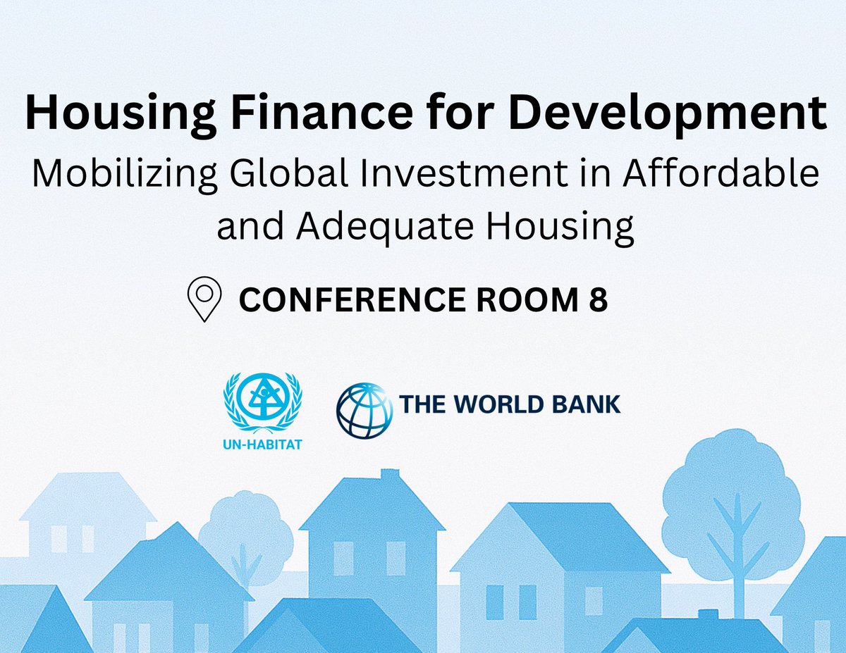 UN-Habitat New York (@unhabitat_ny) on Twitter photo HAPPENING NOW! π
Join UN-Habitat and the <a href="/WorldBank/">World Bank</a> in CR-8 at UNHQ-NY for important dialogue on utilizing global finance to support adequate housing development in urban and rural spaces! ποΈπ
#FfD4 #SDG11 #Housing #Land #Local2030 #Finance #IFIs #SustainableDevelopment HAPPENING NOW! π
Join UN-Habitat and the <a href="/WorldBank/">World Bank</a> in CR-8 at UNHQ-NY for important dialogue on utilizing global finance to support adequate housing development in urban and rural spaces! ποΈπ
#FfD4 #SDG11 #Housing #Land #Local2030 #Finance #IFIs #SustainableDevelopment