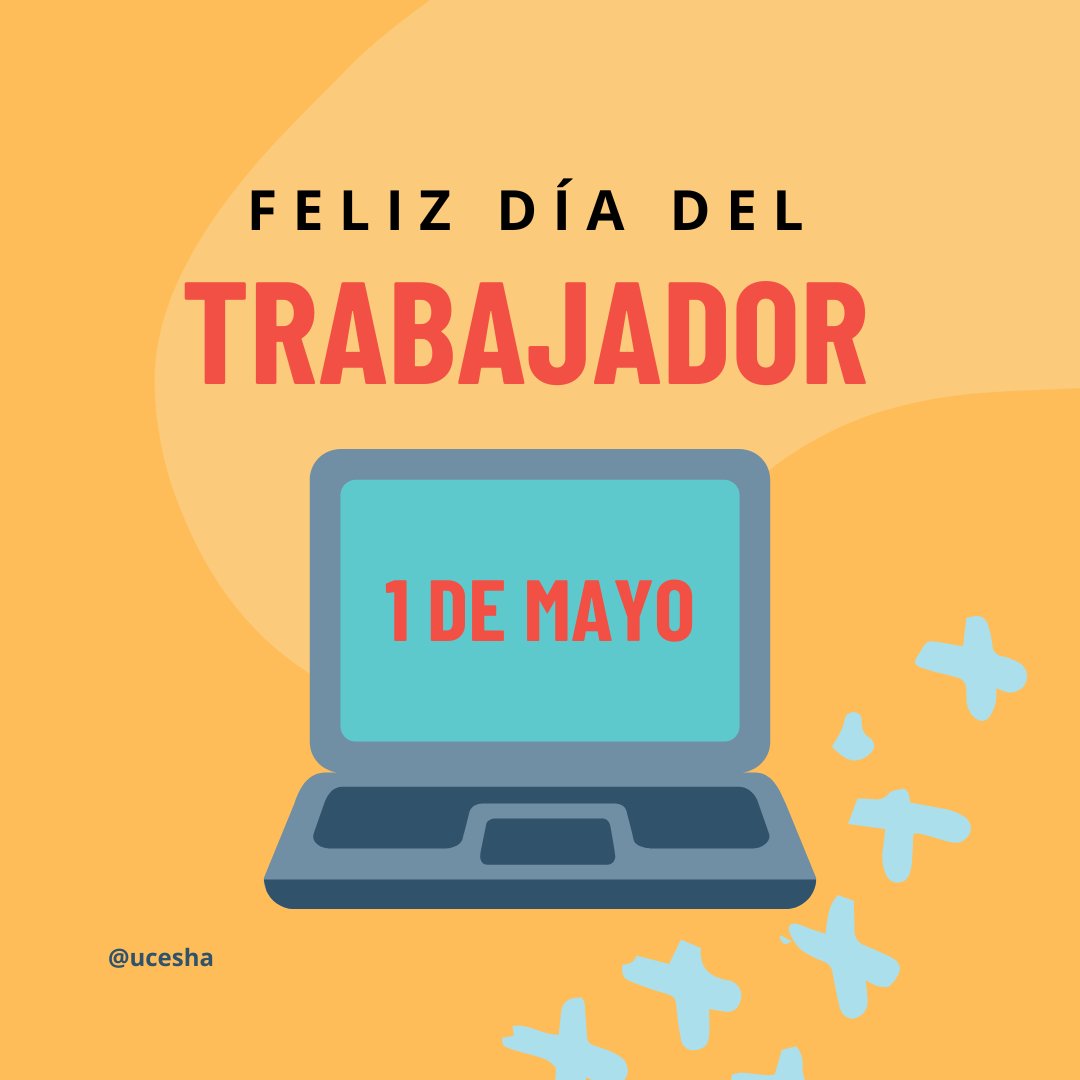 ucesha's tweet image. Feliz 1 de Mayo, Día del Trabajador.
Por la defensa de los derechos laborales conseguidos, y por seguir trabajando por los que aún quedan por conseguir.
#DiaDelTrabajador