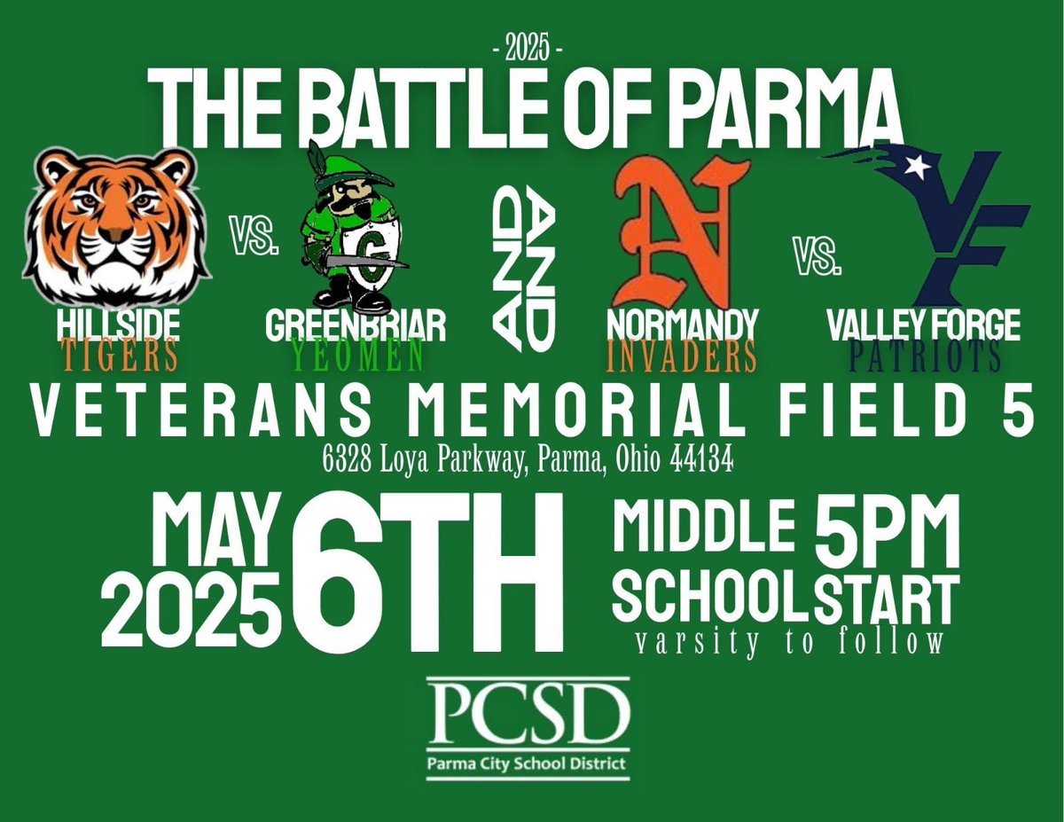 The Battle of Parma - Softball edition May 6 - State Road Park
