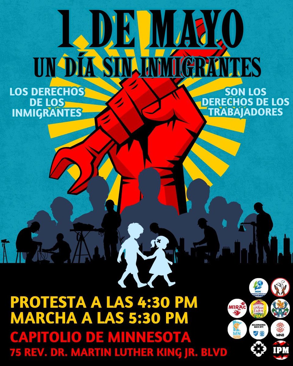 Happy International Workers Day! See you in the streets! Here's the protest in the Twin Cities.