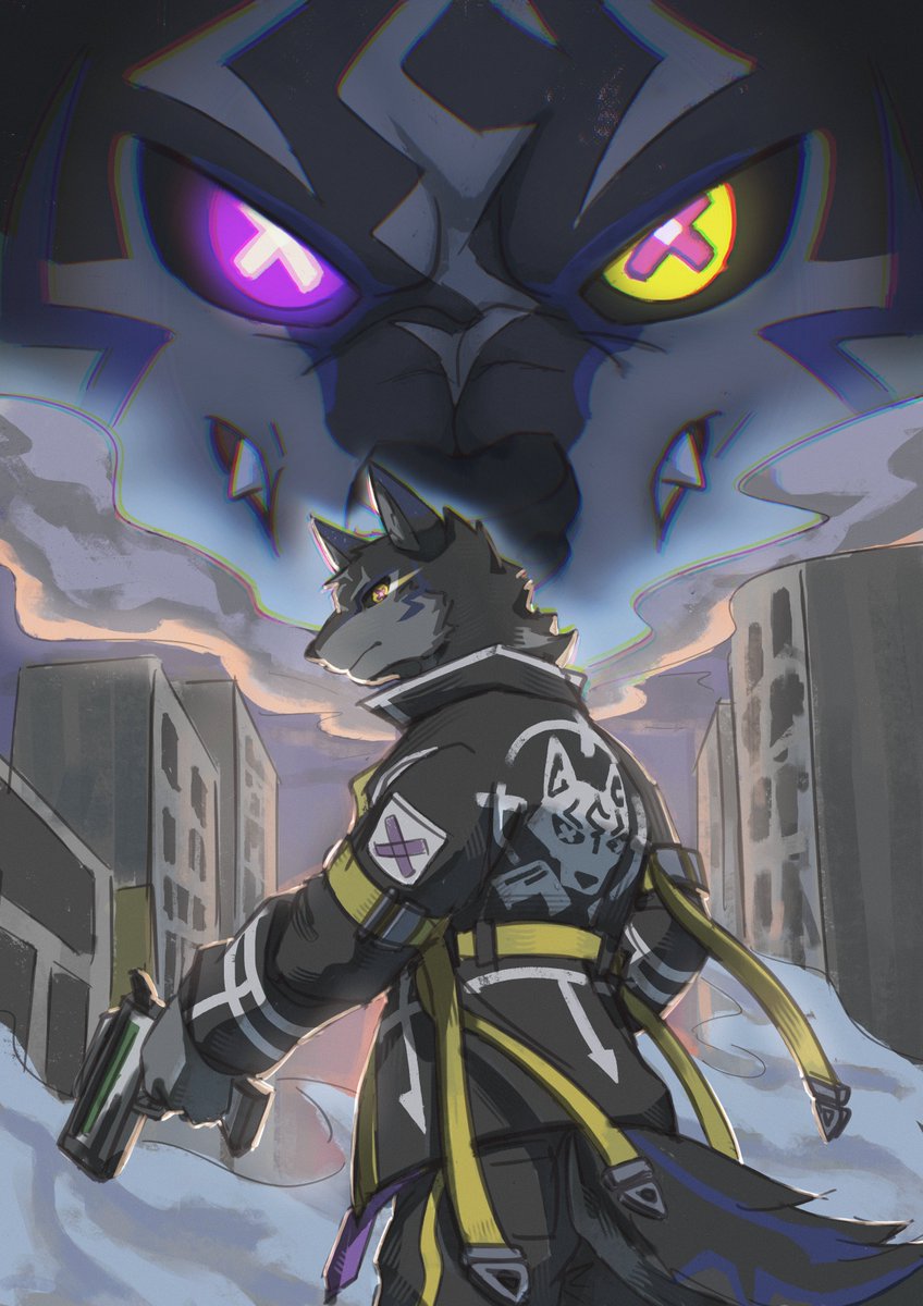 The hunter is staring at you.🔫🐺