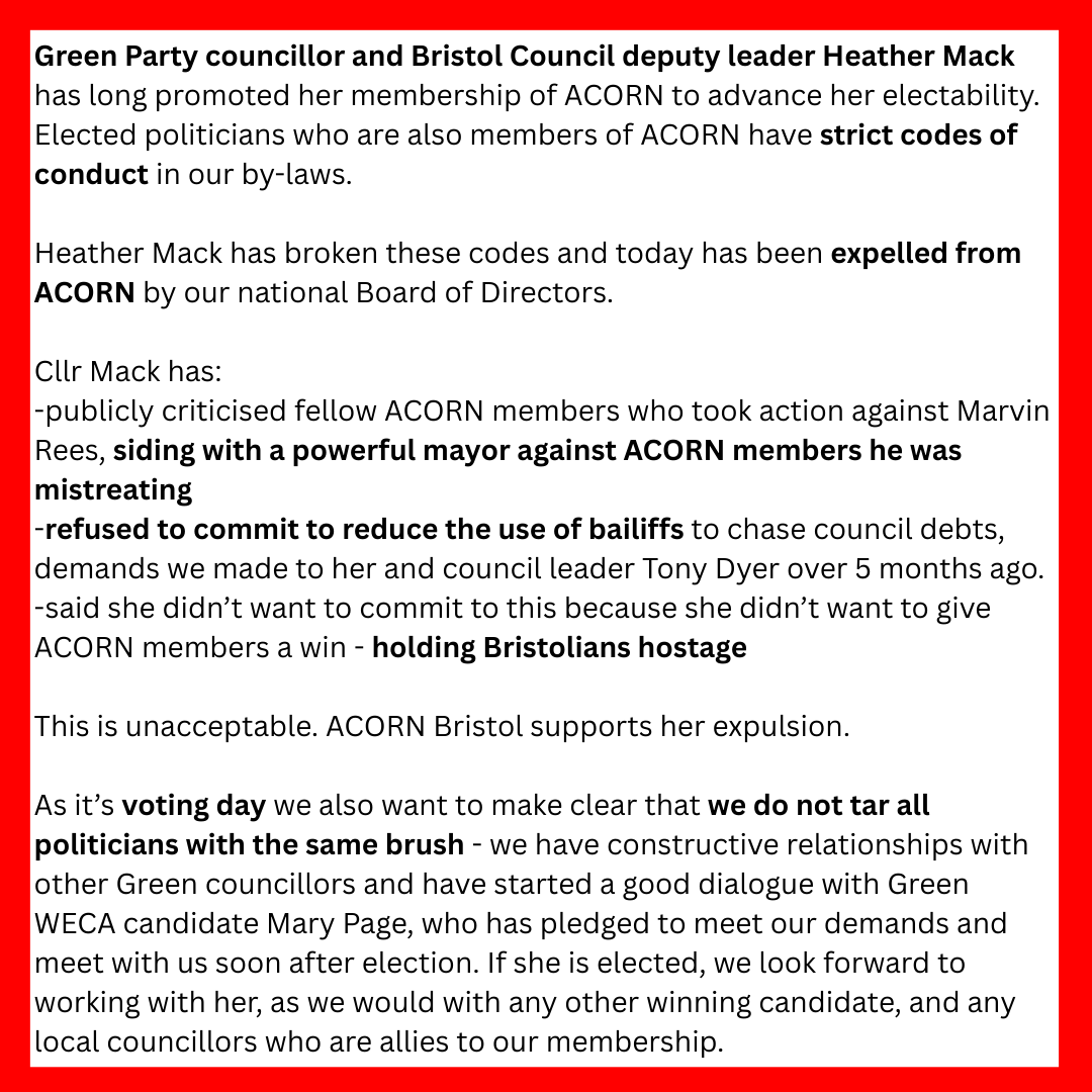 ACORN Bristol tweet media