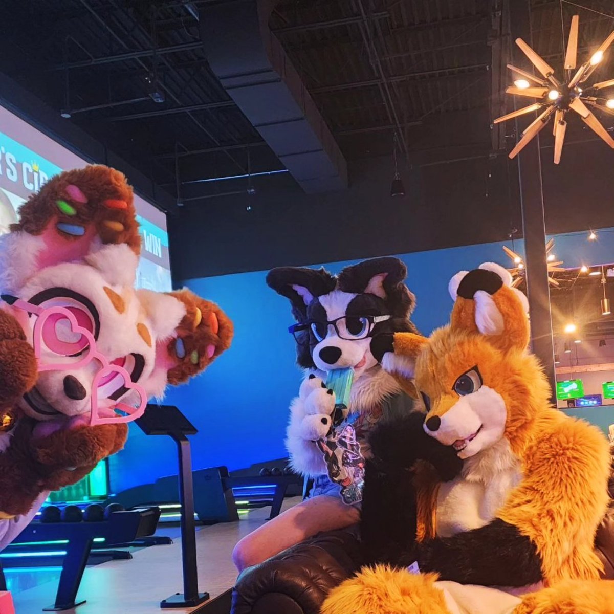 foxopfurs's tweet image. arcade photos with friends!
๐ธ - @NibbleNewt
#furry #fursuit #sweettart #furryfandom #fursuiter