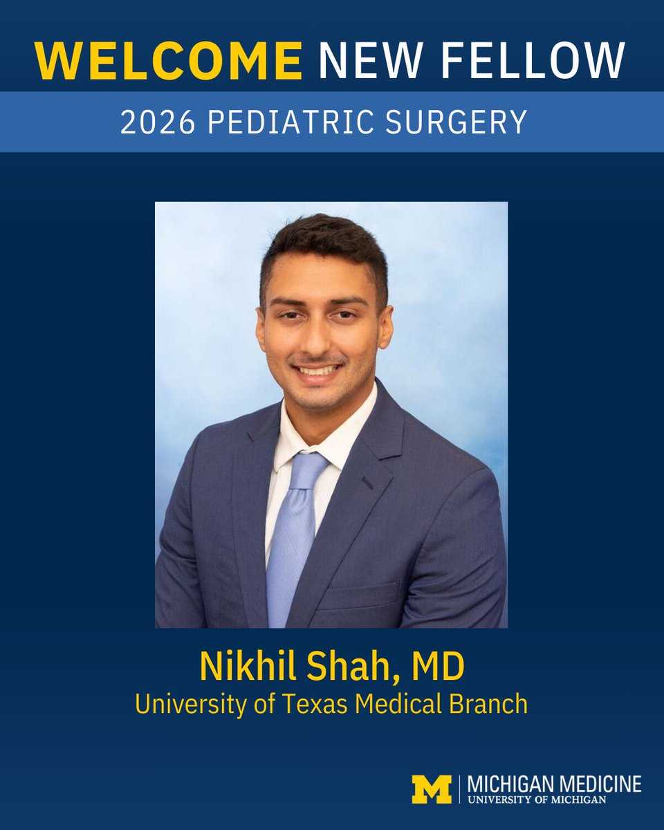 It's a match! Please give a warm welcome to Nikhil Shah, MD, who will be training as our new Pediatric Surgery fellow in 2026.