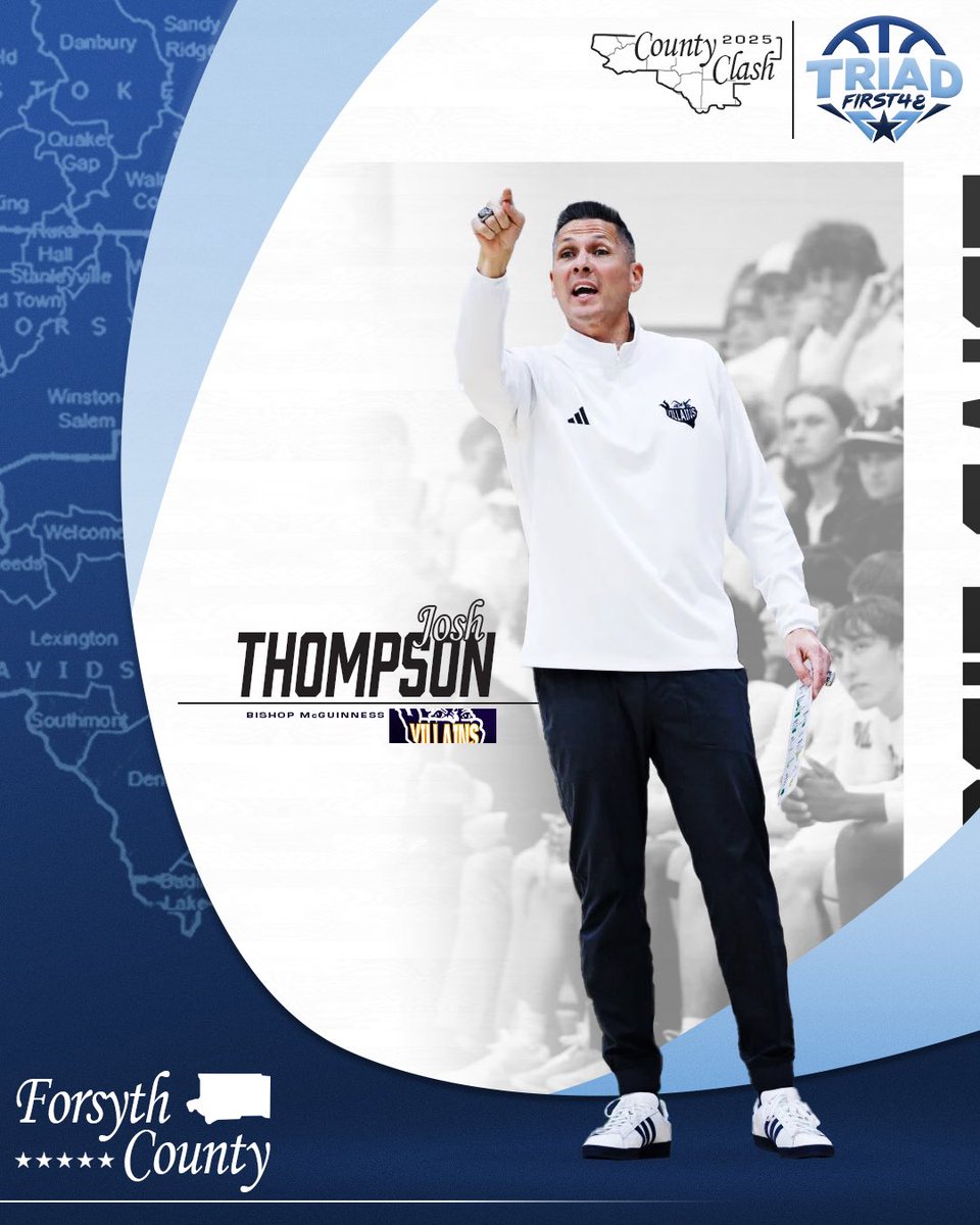 Blue Chip Basketball Academy (@triadbluechip) on Twitter photo 🚨BREAKING‼️
<a href="/VillainsCoach/">Josh Thompson</a> of <a href="/VillainsMBB/">Bishop McGuinness Men’s Basketball</a> will be the Head Coach of the 🔴 FORSYTH COUNTY Team in our;
🏀 9th Annual Varsity Boys #TriadFIRST48
🗓️ Sunday, June 8th
📍Atkins High
🎟️ $10 Day Pass (🚫 Coach Pass)
🗒️ <a href="/PrepHoopsNC/">Prep Hoops North Carolina</a> & <a href="/ScoutingThe336/">Scouting The TRIAD</a>
📹 <a href="/HereGoJayAgain/">Jay Anderson</a> 🚨BREAKING‼️
<a href="/VillainsCoach/">Josh Thompson</a> of <a href="/VillainsMBB/">Bishop McGuinness Men’s Basketball</a> will be the Head Coach of the 🔴 FORSYTH COUNTY Team in our;
🏀 9th Annual Varsity Boys #TriadFIRST48
🗓️ Sunday, June 8th
📍Atkins High
🎟️ $10 Day Pass (🚫 Coach Pass)
🗒️ <a href="/PrepHoopsNC/">Prep Hoops North Carolina</a> & <a href="/ScoutingThe336/">Scouting The TRIAD</a>
📹 <a href="/HereGoJayAgain/">Jay Anderson</a>
