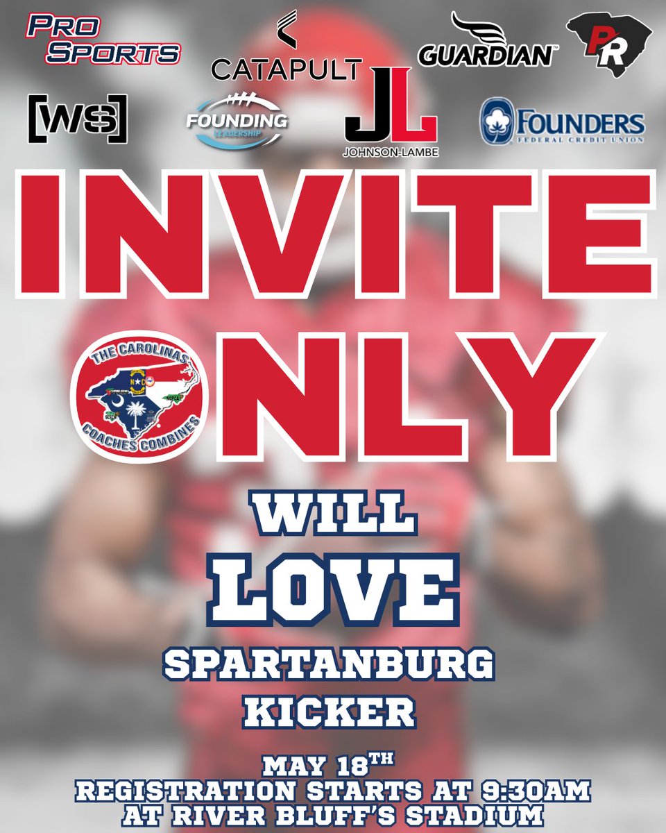 Carolinas Coaches Combine (@coachescombines) on Twitter photo Congratulations to Will Love from <a href="/Spartanburg_FB/">SpartanburgVikingsFootball</a> for being selected to attend the Invite-Only Event on May 18 at River Bluff High School! Registration begins at 9:30 AM!
#CCC2025 @johnsonlambe <a href="/SCFCA1/">SCFCA</a> <a href="/willlove_96/">Will Love</a> <a href="/REFINEDFB/">Coach Mark Hodge</a> Congratulations to Will Love from <a href="/Spartanburg_FB/">SpartanburgVikingsFootball</a> for being selected to attend the Invite-Only Event on May 18 at River Bluff High School! Registration begins at 9:30 AM!
#CCC2025 @johnsonlambe <a href="/SCFCA1/">SCFCA</a> <a href="/willlove_96/">Will Love</a> <a href="/REFINEDFB/">Coach Mark Hodge</a>