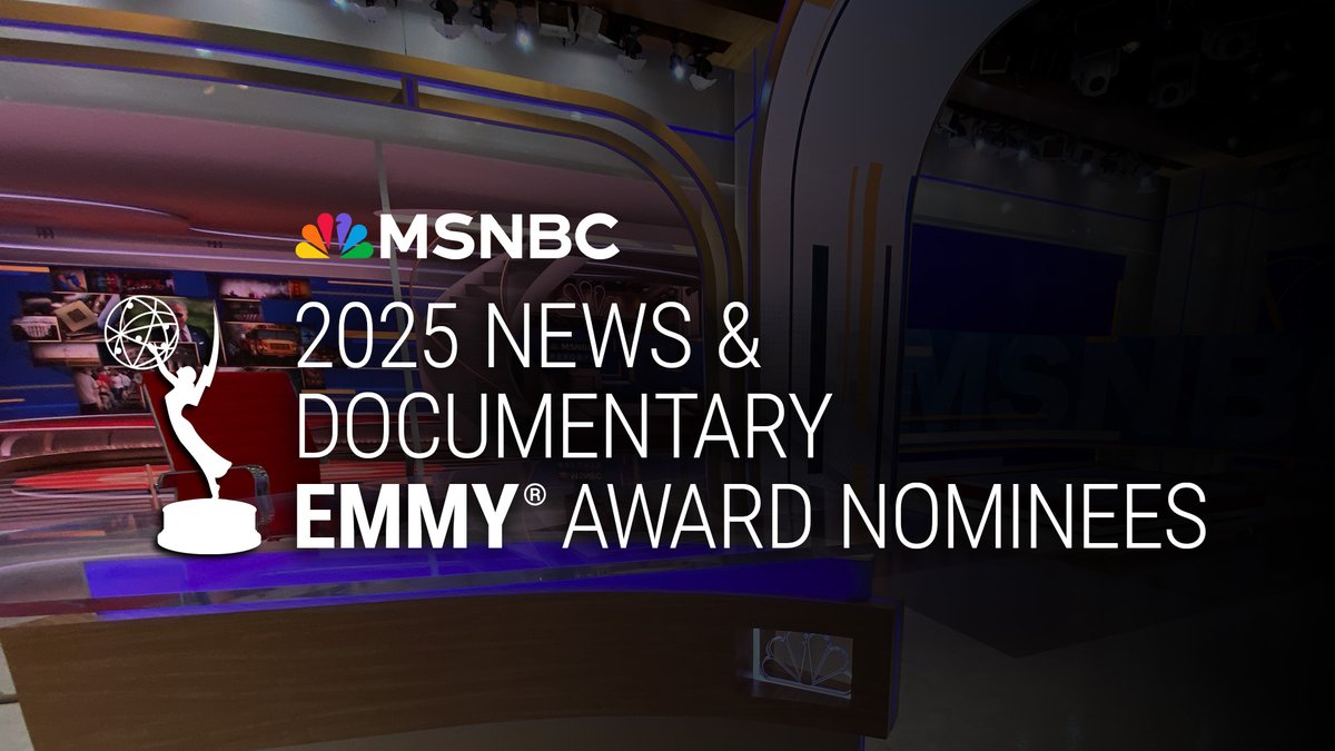 MSNOWComms's tweet photo. .@MSNBC is honored to be recognized with eight nominations for the 46th Annual News &amp; Documentary Awards.

https://t.co/MFcfZLpI79 https://t.co/cMkaEh8PJw