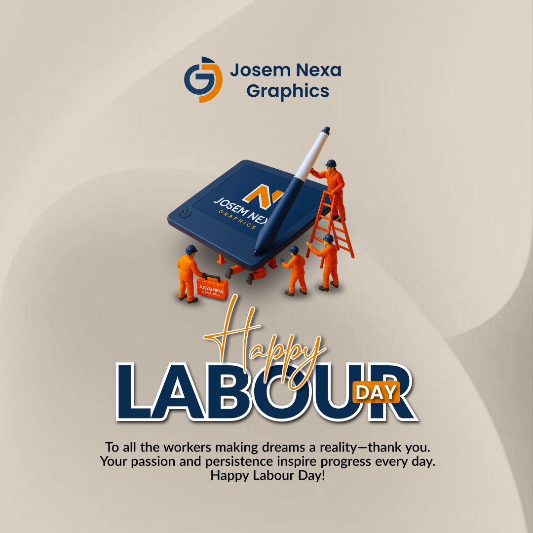 FineartD59376's tweet photo. Today, we celebrate the hands and minds that build, create, and inspire!

Your hard work shapes the future—thank you for being the backbone of progress.

Let’s continue to build dreams through creativity and passion.

#LabourDay2025 #JosemNexaGraphics #CreativeWorkers #DesignInsp https://t.co/nPLkOwrZYc