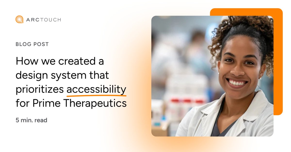 ArcTouch (@arctouch) on Twitter photo Is your website accessible? 94.8% of home pages fail WCAG 2.0 standards! 😱 Learn how our team helped <a href="/Prime_PBM/">Prime Therapeutics</a> create a design system that prioritizes accessibility. #Accessibility #DesignSystem #WCAG #UX #UI
➡️ arctouch.com/blog/accessibl… Is your website accessible? 94.8% of home pages fail WCAG 2.0 standards! 😱 Learn how our team helped <a href="/Prime_PBM/">Prime Therapeutics</a> create a design system that prioritizes accessibility. #Accessibility #DesignSystem #WCAG #UX #UI
➡️ arctouch.com/blog/accessibl…