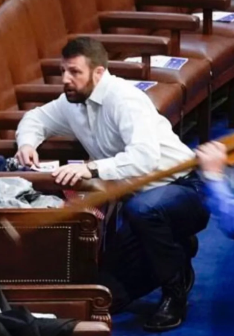 TrumpsWarCrimes's tweet photo. @SenMullin What about the people who talk tough but then hide in the Capitol like a little bitch? https://t.co/1D3TKiySzb
