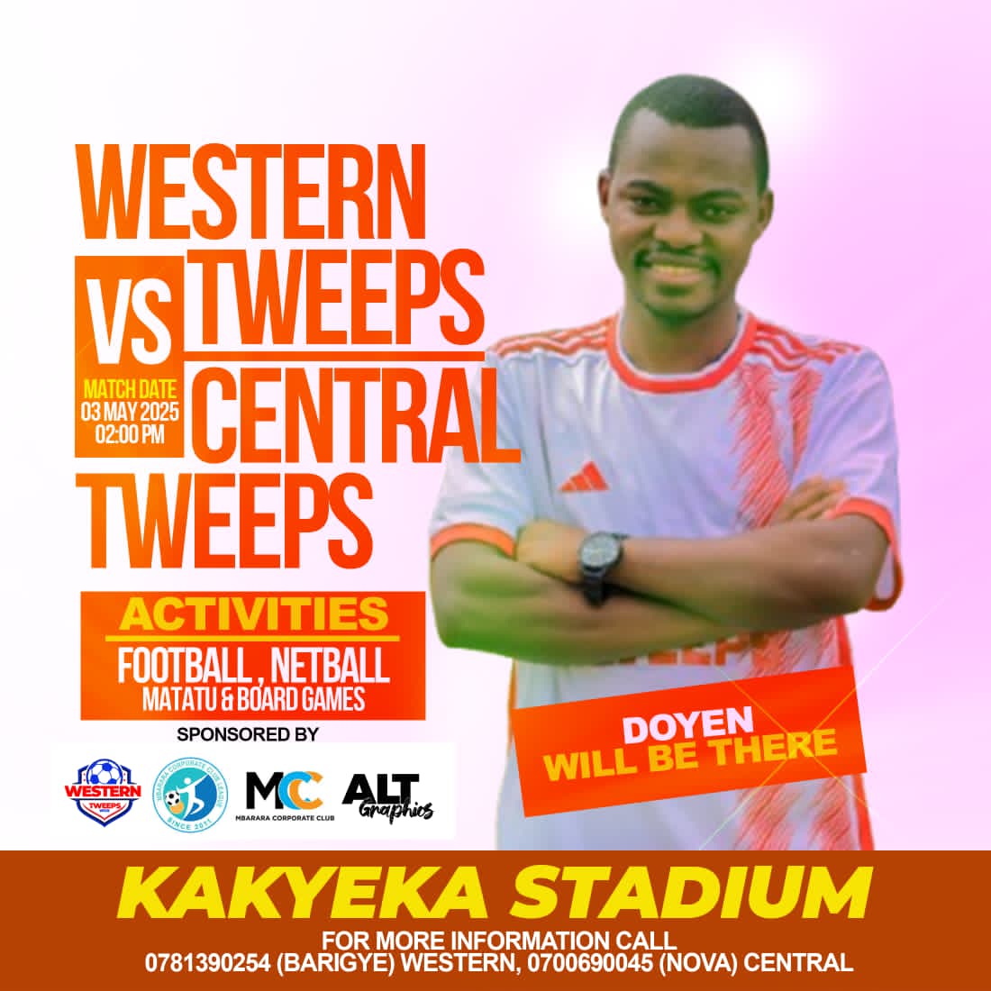 doyen_francis's tweet photo. Nakyireeba I will be there 
2 days to go
#kakyekaStadium
#UOXWesternVsCentral 
@w_tweeps vs @UOXUganda central. https://t.co/bf9dcCM9Zf