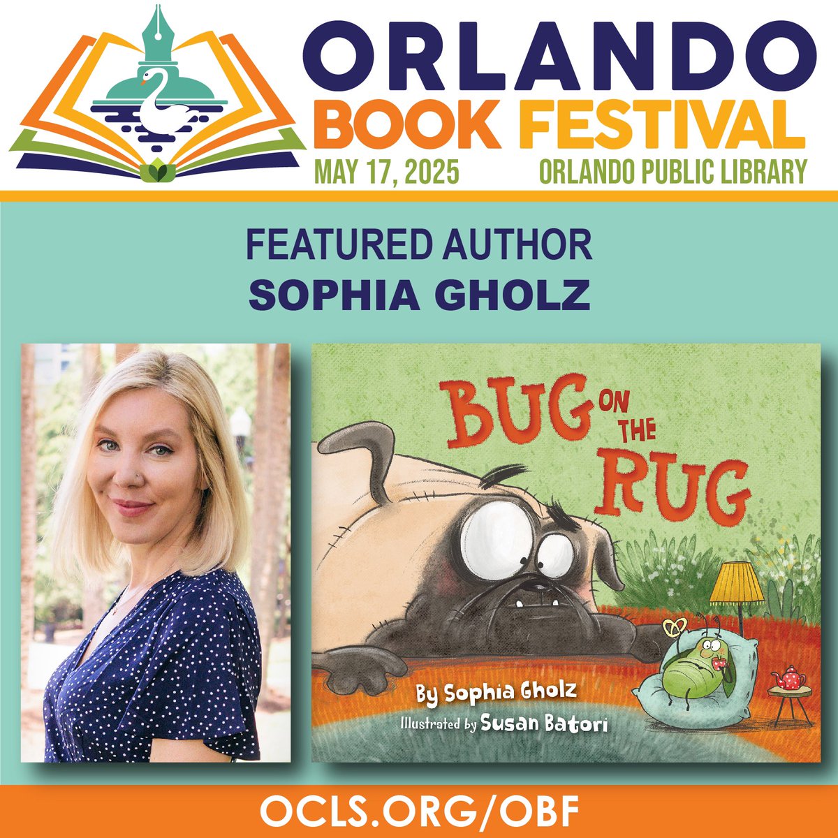 Join me 5/17 at the Orlando Book Festival hosted by <a href="/oclslibrary/">OCLS</a>! I’ll be participating in the Publishing Tell-All author panel at 12:30pm &amp; the book signing at 3:00pm. Find out more with the link below. Hope to see you there! 
🍊📚 
ocls.org/orlando-book-f…