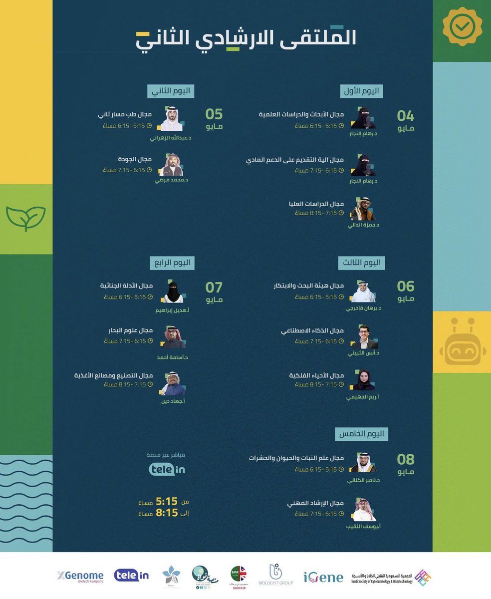 انطلاقة ملتقى جديد مع نواة!🧬🧫

نقدم لكم #الملتقى_الإرشادي بالتعاون مع <a href="/biologistgroup/">Biologist Group 🧬</a>

5 أيام من النقاش والحوارات الملهمة
مع نخبة من المختصين في:
البحث العلمي 📝
الابتكار 🤩
الذكاء الاصطناعي 💻
الطب 🥼
علوم البحار 🌊
وغيره..

التسجيل:
whatsapp.com/channel/0029Va…

لا تفوتوا الفرصة!
