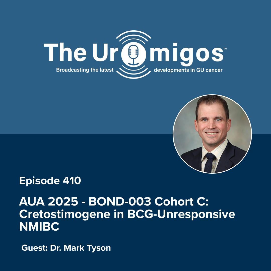 Uromigos (@uromigos) on Twitter photo 🚨 New Uromigos episode alert! Dr. Mark Tyson from the Mayo Clinic joins <a href="/brian_rini/">Brian Rini, MD</a> <a href="/tompowles1/">Tom Powles</a> to discuss this replicating adenovirus and a high CR rate in BCG-unresponsive NMIBC.
🎙️ GU Oncology Now: buff.ly/kRshgKl
🍎 Apple Podcasts: buff.ly/wKcpg2D 🚨 New Uromigos episode alert! Dr. Mark Tyson from the Mayo Clinic joins <a href="/brian_rini/">Brian Rini, MD</a> <a href="/tompowles1/">Tom Powles</a> to discuss this replicating adenovirus and a high CR rate in BCG-unresponsive NMIBC.
🎙️ GU Oncology Now: buff.ly/kRshgKl
🍎 Apple Podcasts: buff.ly/wKcpg2D
