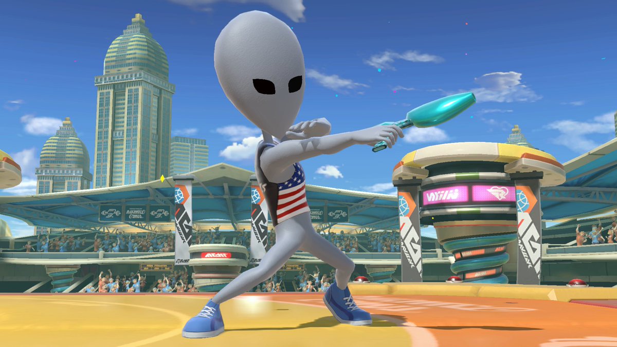 Dakavos's tweet photo. Elvis from Perfect Dark 64 as a Mii Gunner deluxe outfit is now released!

Download link: https://t.co/ZBICcz1BZR https://t.co/ib7TunfPM9