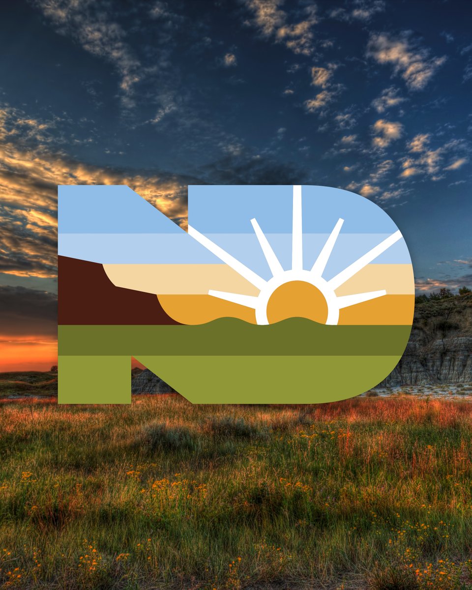 Introducing North Dakota's new icon - designed to reflect the beauty, strength and spirit of our great state. Whether you call the badlands, rolling hills or prairies home, every North Dakotan relates to our stunning sunsets and the promise of a legendary tomorrow they bring.