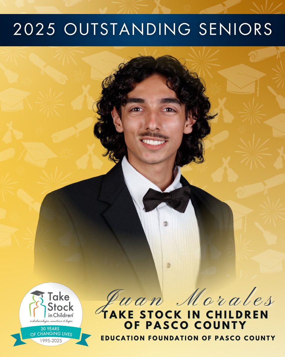 TSIChildren's tweet photo. Representing the Take Stock in Children Pasco County program, Juan is a remarkable student with a curiosity for learning and an excellent example of what hard work, dedication, and compassion can achieve. Read more about his inspiring Take Stock story: https://t.co/g7h7Msi8Jh https://t.co/JPBNv8xZrp